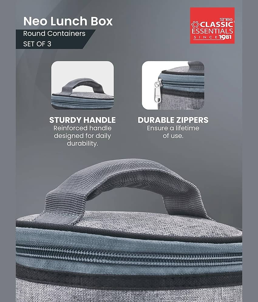 Classic Essentials Glass Lunchbox set with Bottle Glass Lunch Box 3 - Container ( Pack of 5 ) view 2