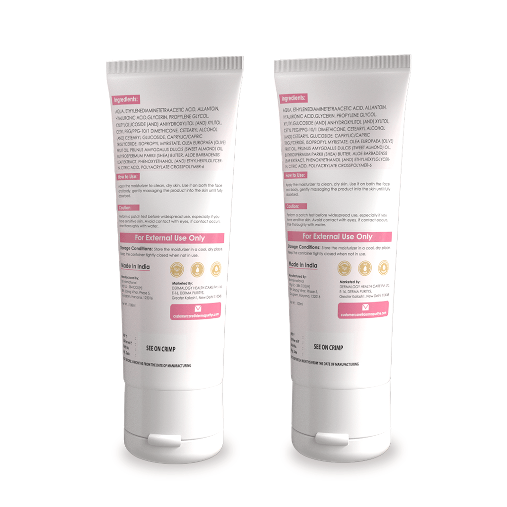 Derma Puritys Face & Body Moisturizer, With Olive Oil Extract - 100ml x 2 | Pack of 2 | Deep Nourishment, Glowing & Youthful Skin | For all Skin Types view 2