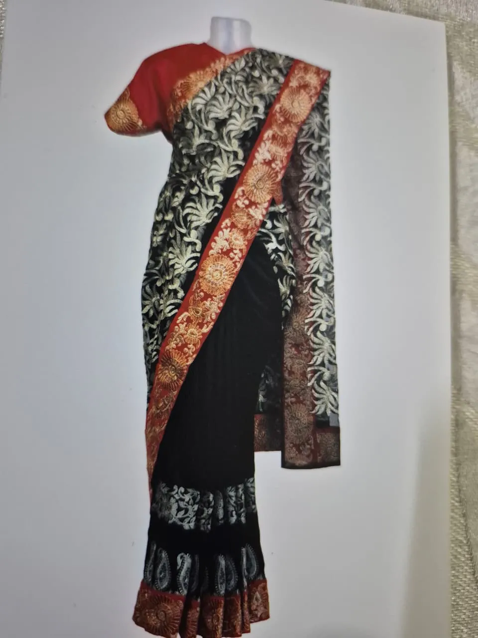 Georgette with Golden Jari work Saree