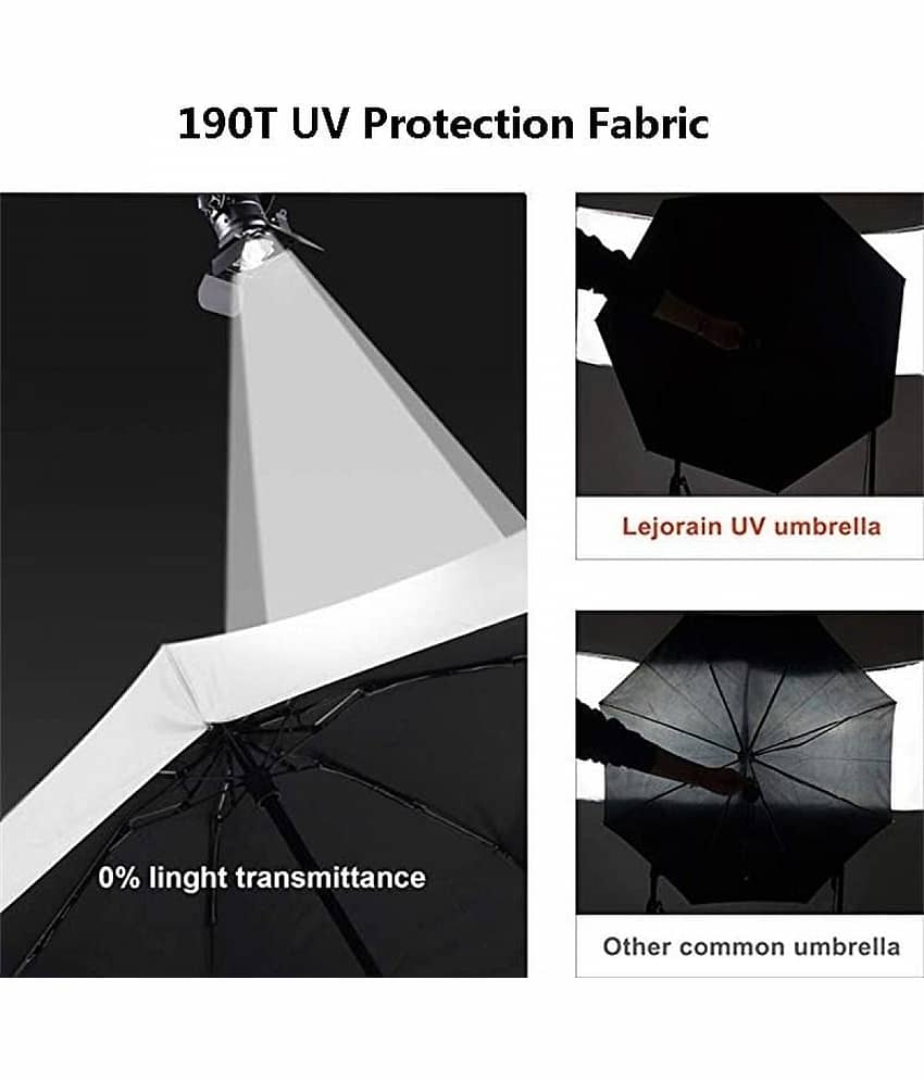 KEKEMI Black 3 Fold Umbrella view 2