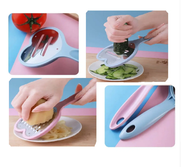 VillWin Stainless Steel Vegetable Grater,Cheese Grater,Fruit Grater ( Pack of 1 ) - Multicolor view 2