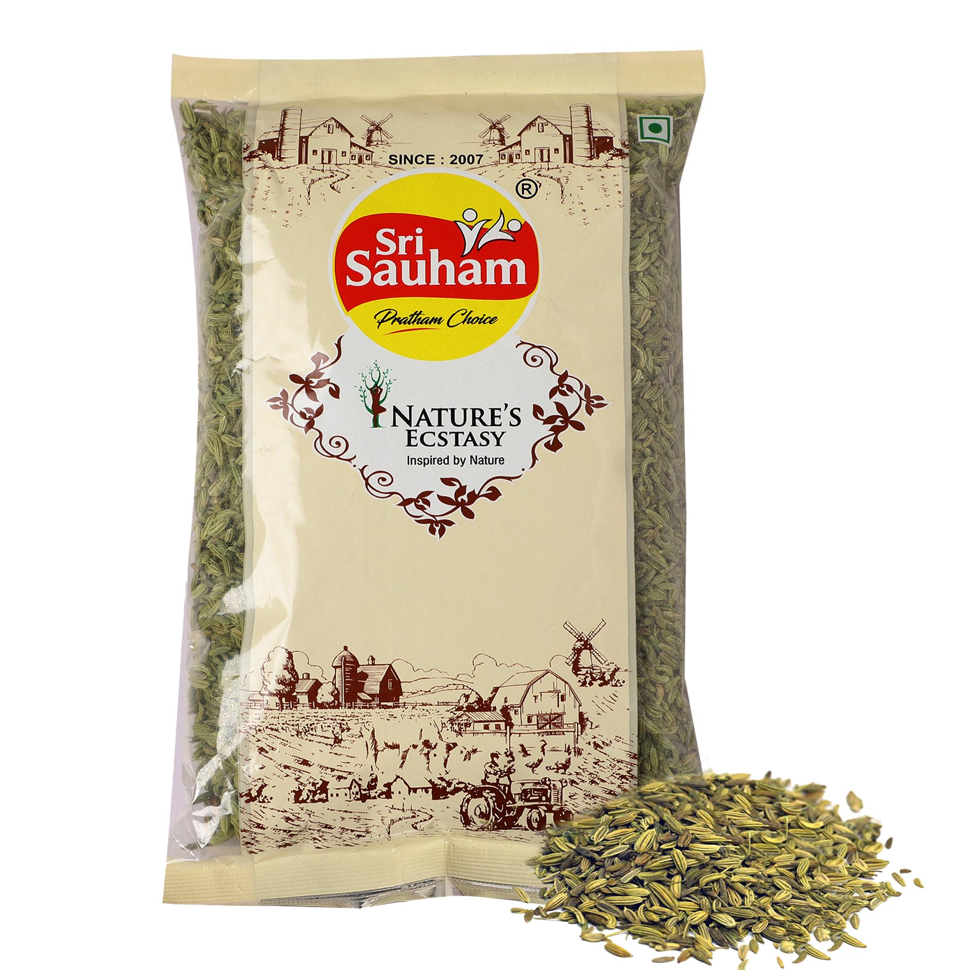 Sri Sauham Saunf Moti / Big fennel Seed 100 g
