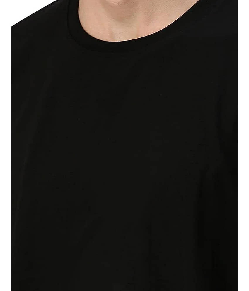 Veirdo Pack of 1 Cotton Oversized Fit Men's T-Shirt ( Black ) view 2