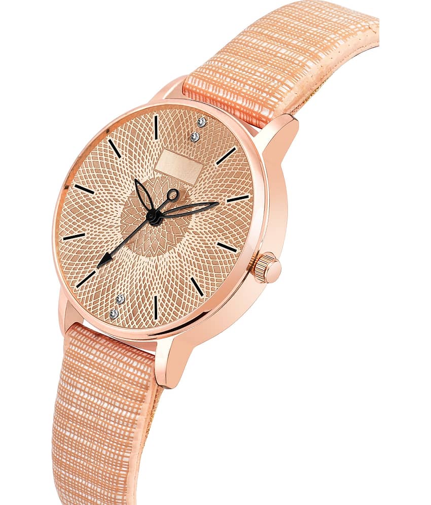 Trex Beige PU Analog Men's Watch view 2