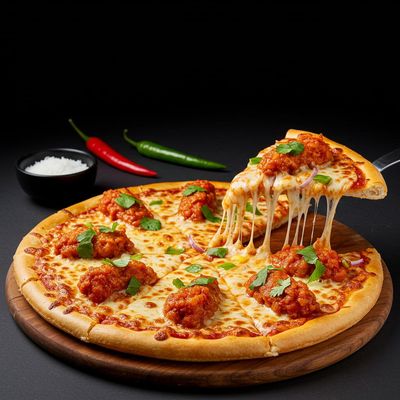 Chicken 65 Pizza[8 inches]