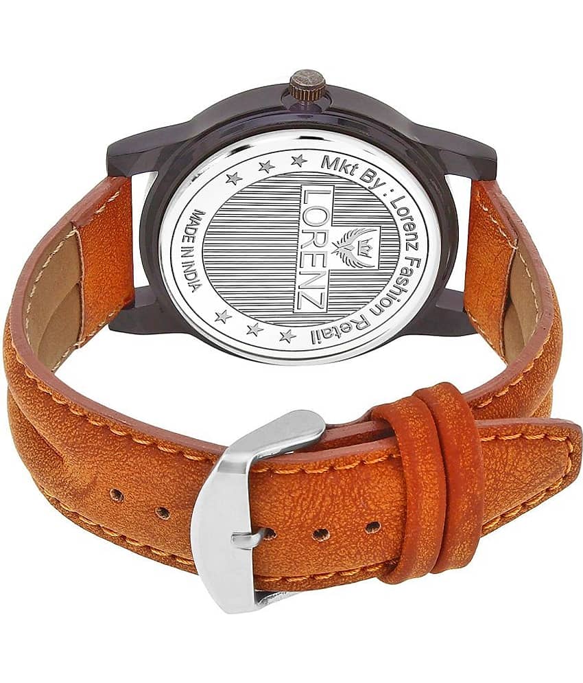 Lorenz Brown PU Analog Men's Watch view 2