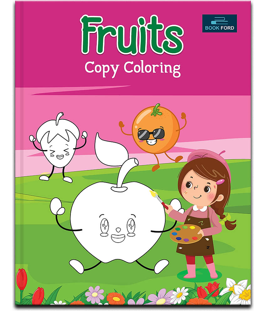 Fruits Copy Coloring Books For Kids view 2