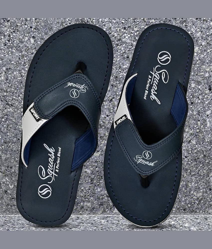 Squash - Blue Men's Thong Flip Flop