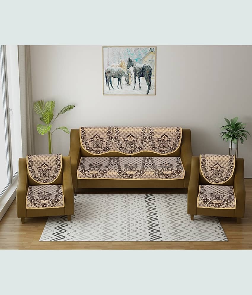 Multitex 5 Seater Cotton Sofa Cover ( Pack of 6 )