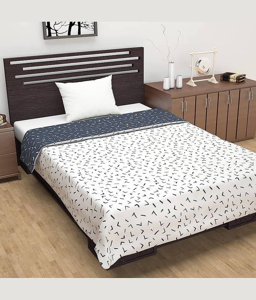 DIVINE CASA Single Polyester Blue Abstract Dohar view 2