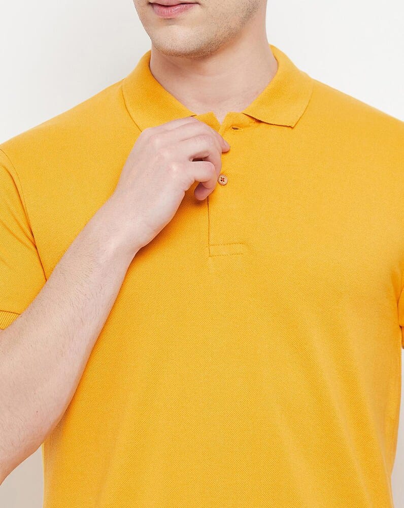 Solid Color Cotton Polo T-shirt For Men (Combo Tshirts) view 2