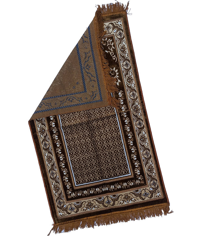 ADIRNY Brown Single Velvet Prayer Mat ( 110 X 70 cm ) view 2