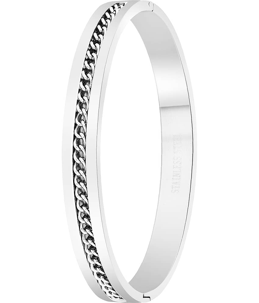The Jewelbox Silver Stainless Steel Bracelets view 2