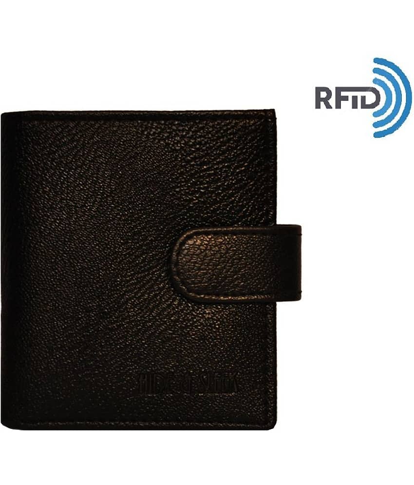 Hide&Sleek Black Non Leather RFID Protected Card Holder view 2