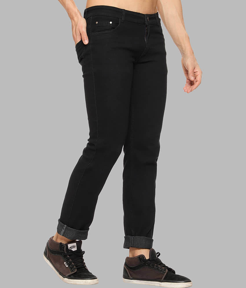 JB JUST BLACK - Black Cotton Blend Regular Fit Men's Jeans ( Pack of 1 ) view 2