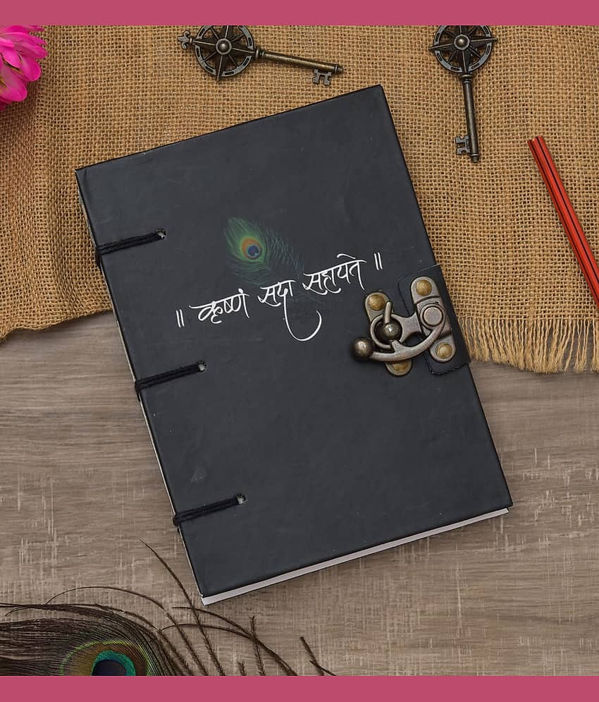 CRAFT CLUB 100% Handmade Recycled Cotton Paper Diary With Antique lock Regular Journal