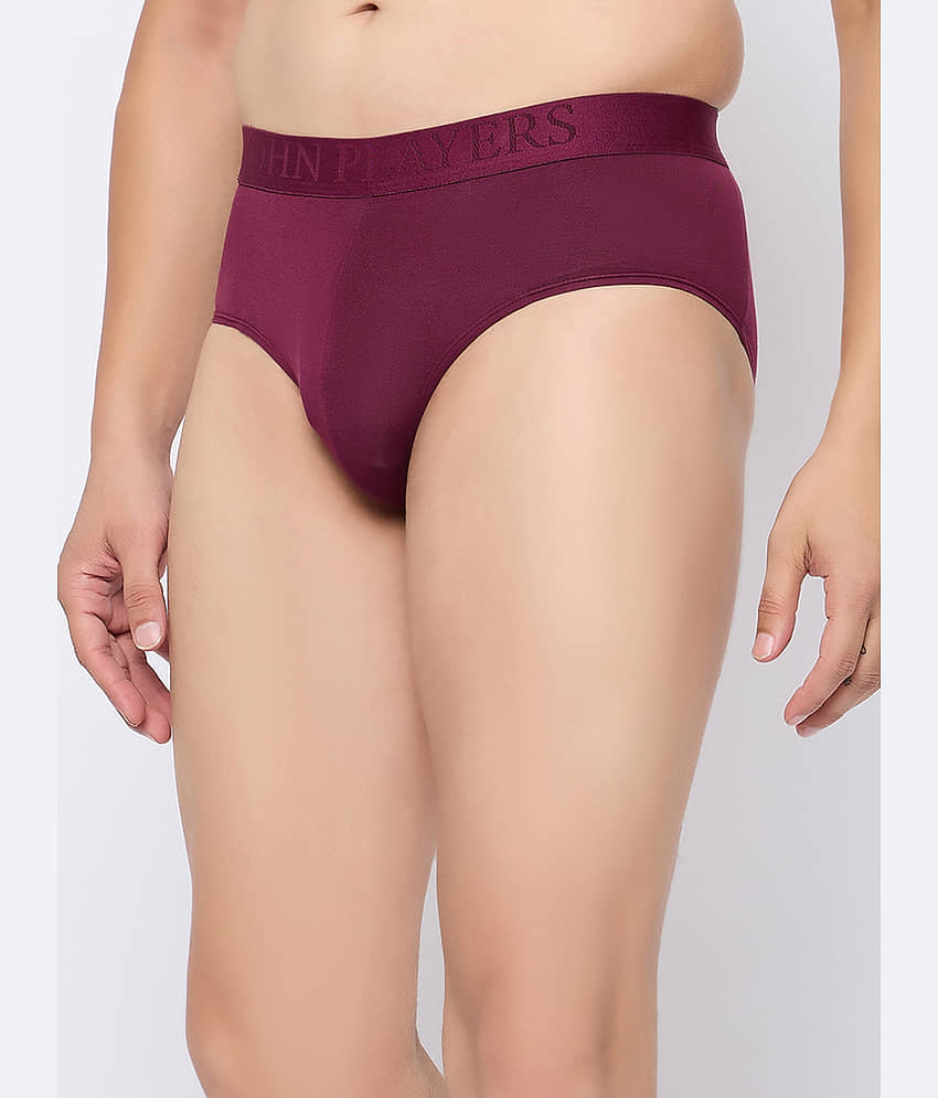 John Players Pack of 1 Modal Briefs For Men's ( Purple ) view 2
