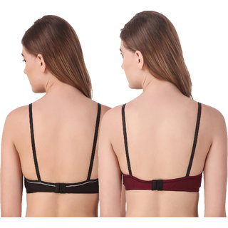 Empisto Branded Black,Brown color Cotton Fabric Line Bra view 2