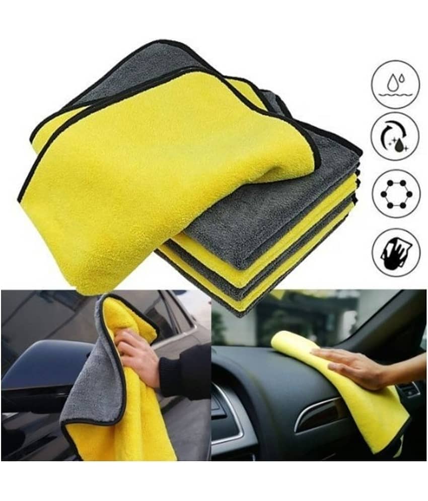(Pack of 1) Microfiber Car & Bike Cleaning Cloth 400 GSM for Automotive Car accessories view 2