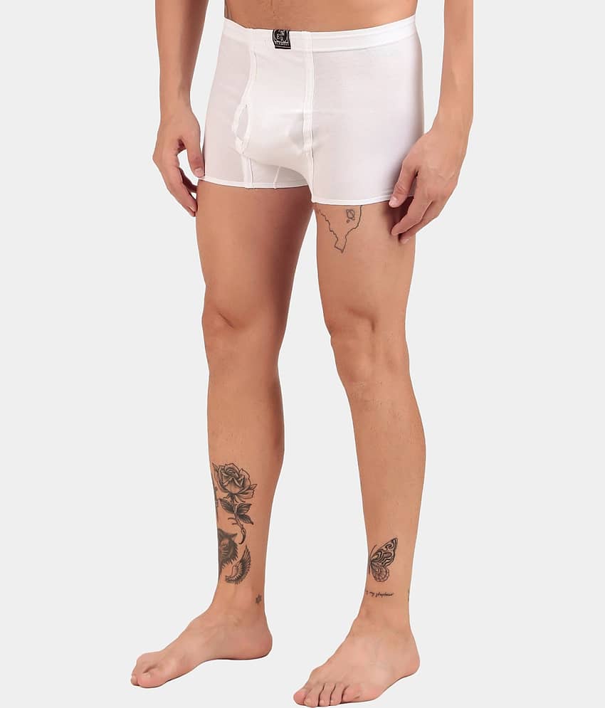 Inner Element Pack of 5 Cotton Trunks For Men's ( White ) view 2
