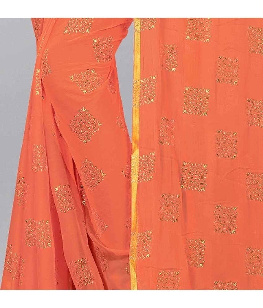 Rhey Chiffon Embellished Saree With Unstitched Blouse Piece ( Pink ) view 2