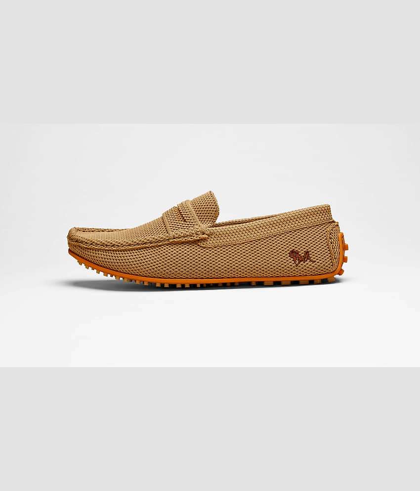 Neemans Knit Loafers Tan Men's Penny Shoes view 2