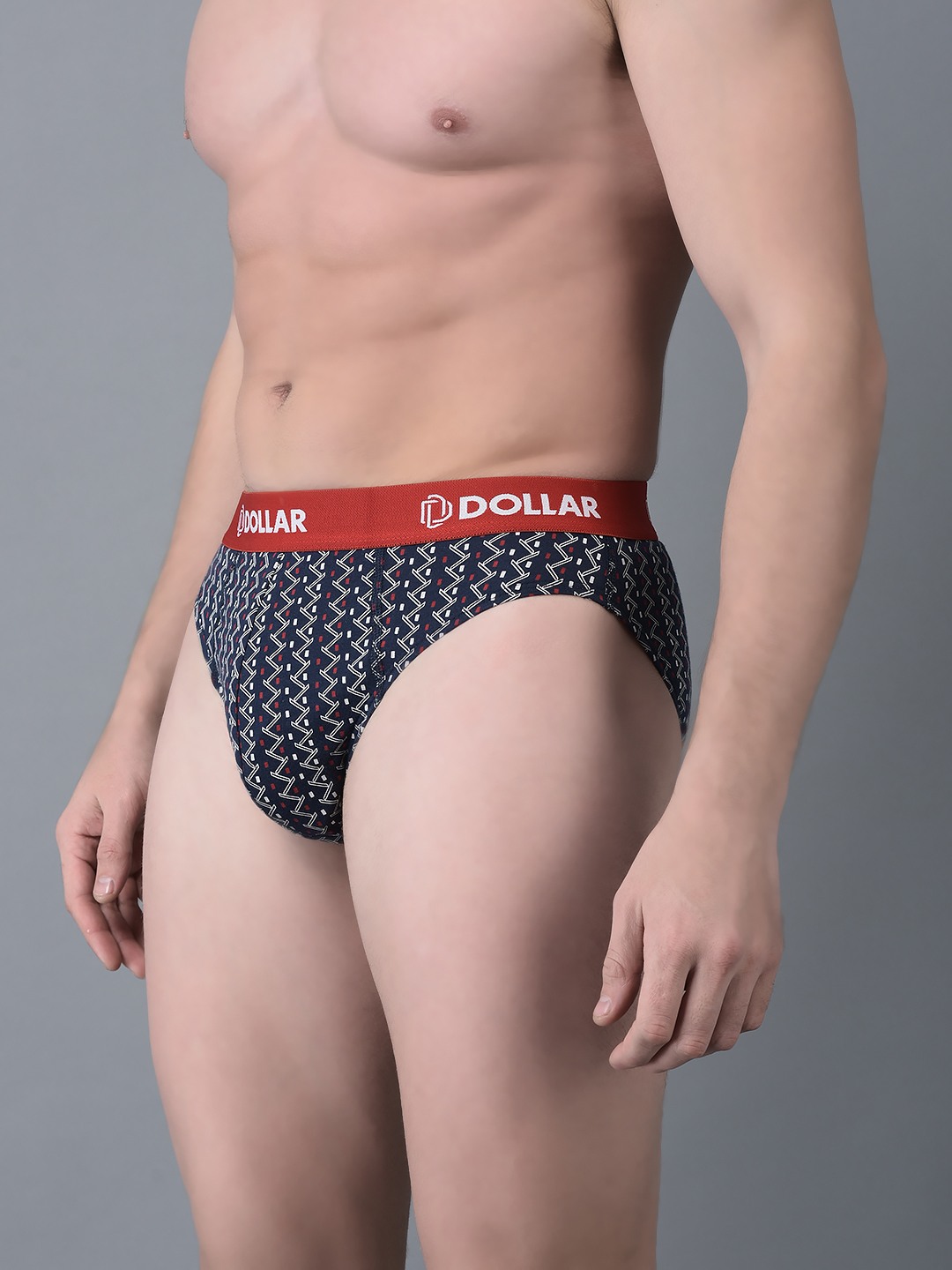 Men's Assorted Pack of 2 Combed Cotton Printed Brief view 2