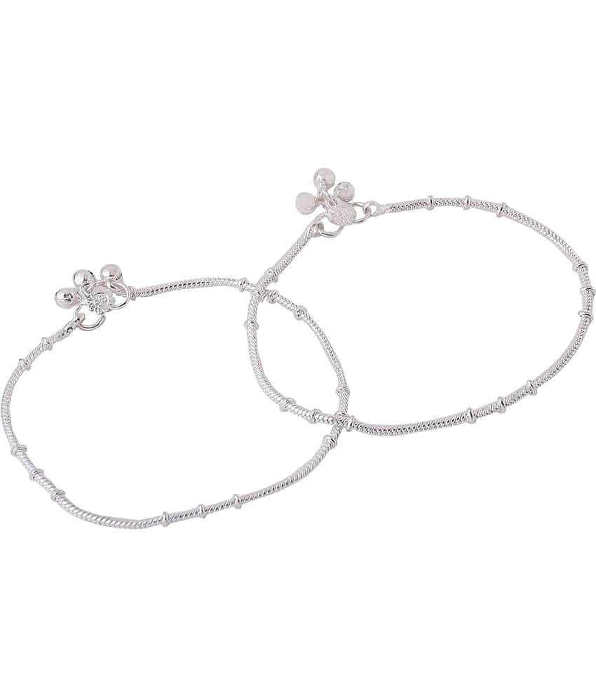 VIRAASI - Silver Anklets ( Pack of 1 ) view 2