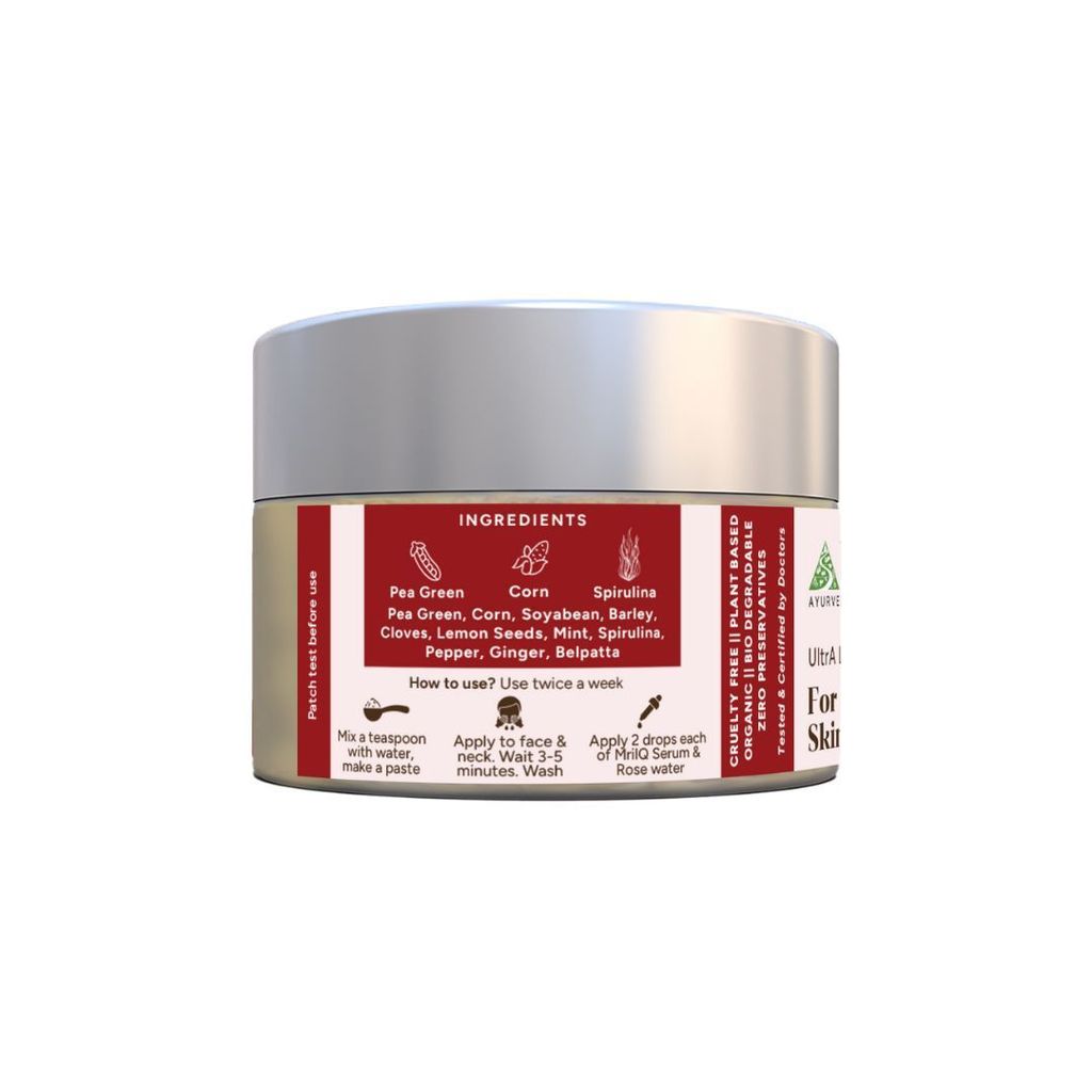 MrilQ Ultra Face Scrub Loofah | Exfoliator & Scrub | Anti Ageing | Age spots and Hyperpigmentation | Natural Collagen | Mature Skin view 2