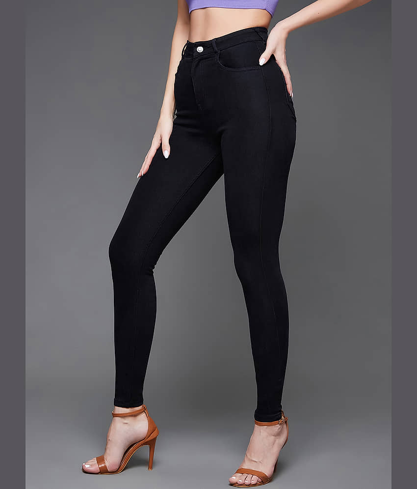Miss Chase - Black Denim Skinny Fit Women's Jeans ( Pack of 1 )
