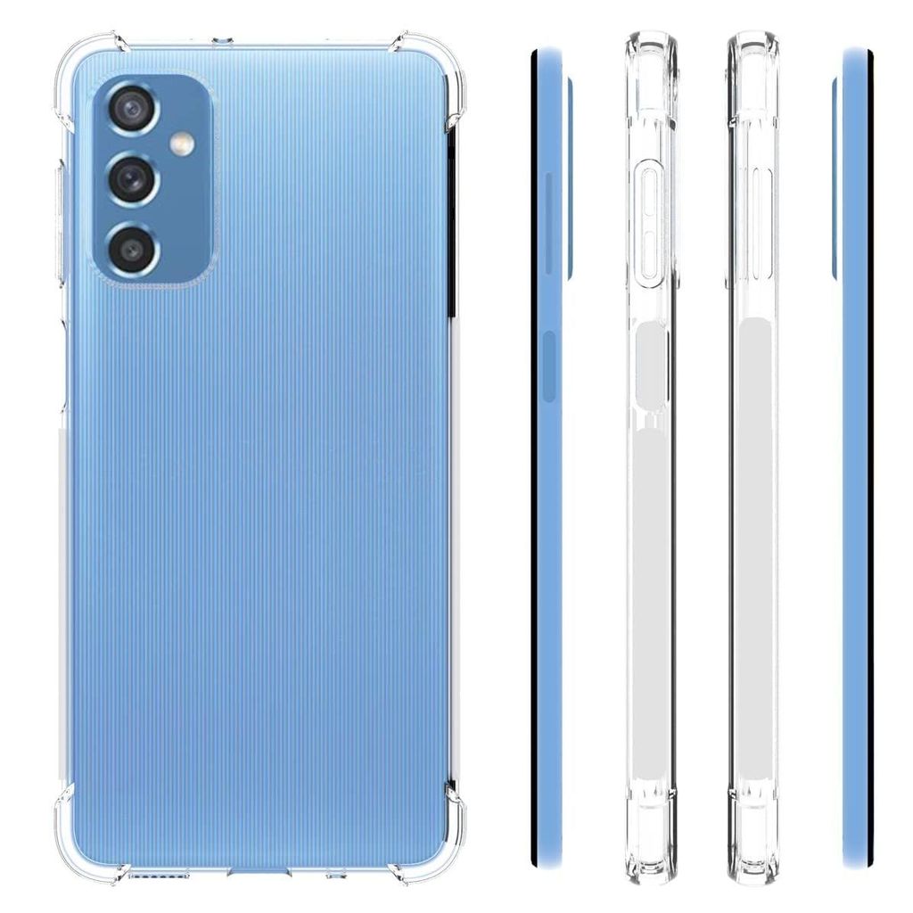 USTIYA for Samsung Galaxy M52 Case Clear TPU Four Corners Cover Transparent Soft funda view 2