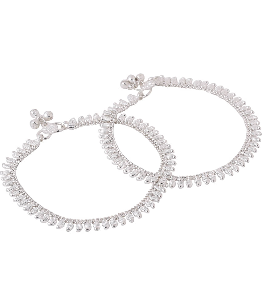 VIRAASI - Silver Anklets ( Pack of 1 ) view 2