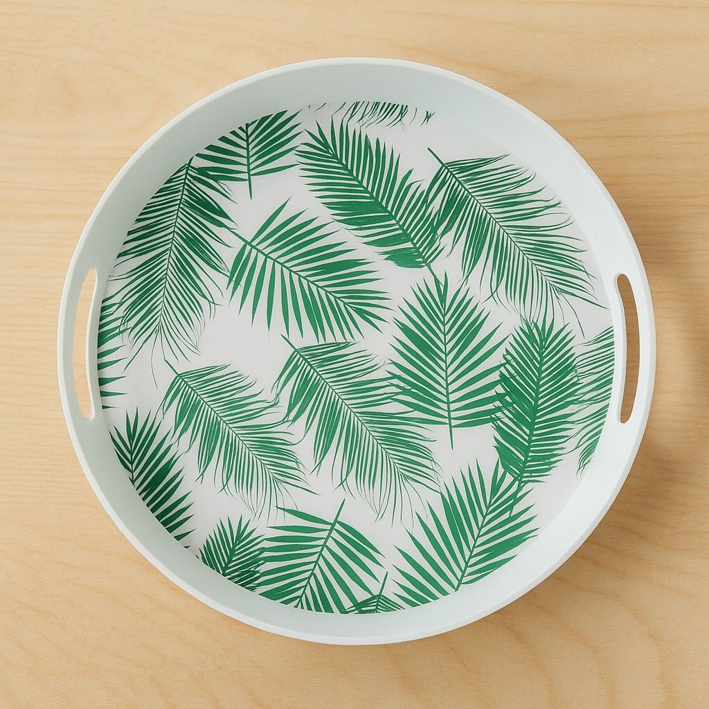 ECOCASK Bamboo Kitchen Tray -Tropical Design-Eco Friendly-Large view 2