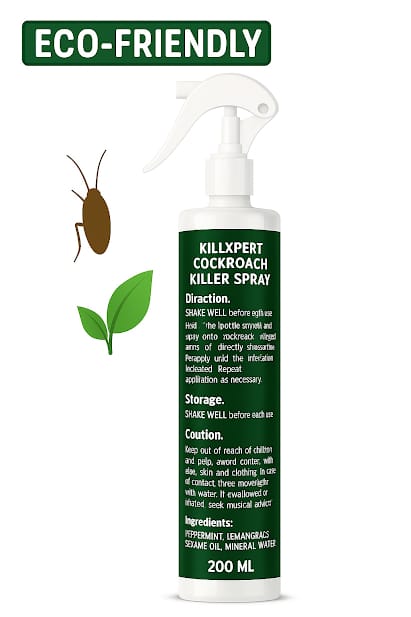 KillXpert 200 ml Cockroach Killer Spray – Instant Knockdown, Indoor Roach & Insect Control, Long‑Lasting Protection, Herbal Non‑Toxic Formula with Precision Nozzle view 2