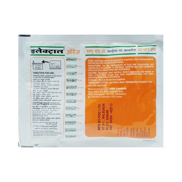 Electral Orange Flavour Powder 21.80 Gms view 2