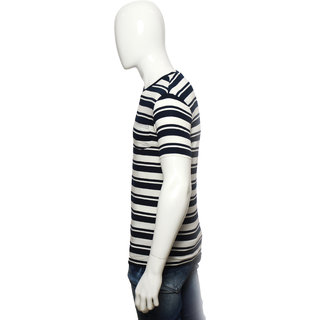 Red Line Navy Stripes Crew Neck T-Shirts view 2
