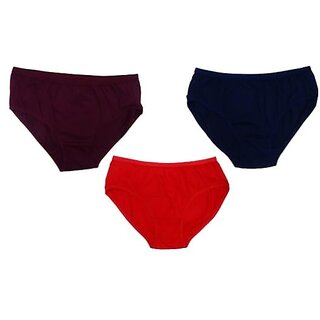 FAIRO STORE Women's Cotton Panties Comfortable Solid Panties Multicolor Panties (Pack of 3)