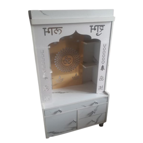 Attractive Look White Mdf Pooja Mandir view 2