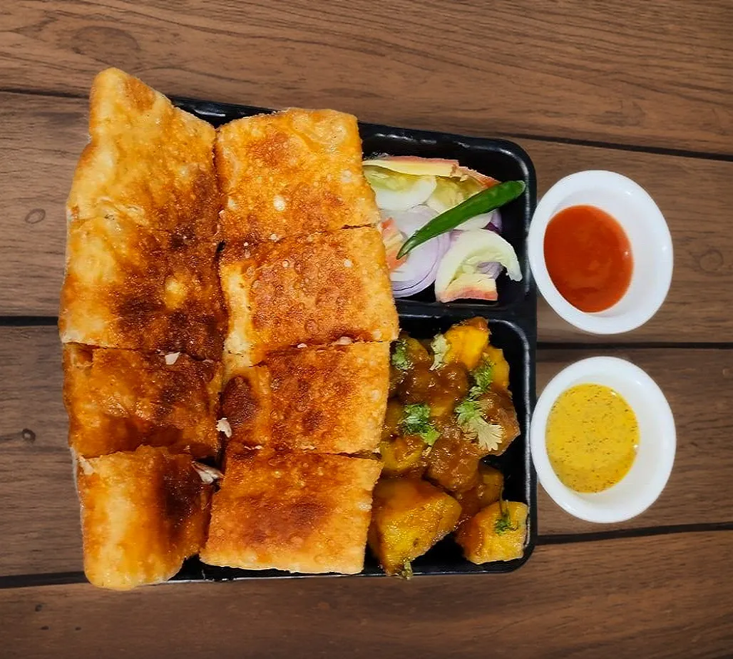 Chicken Mughlai Parota with Aloo Dom