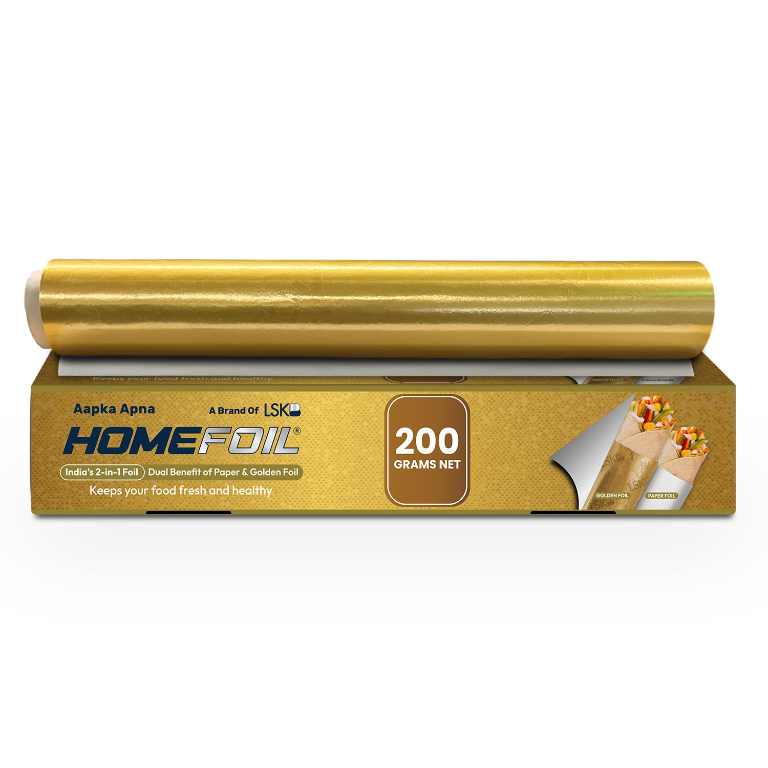 HOMEFOIL 2-in-1 Paper & Golden Foil (200 Grams)