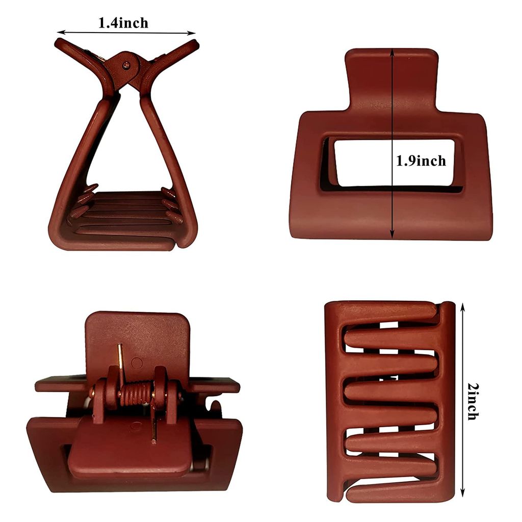 Combo pack of 4 pcs Hair Box Claw clip clutcher ( any 4 color ) view 2