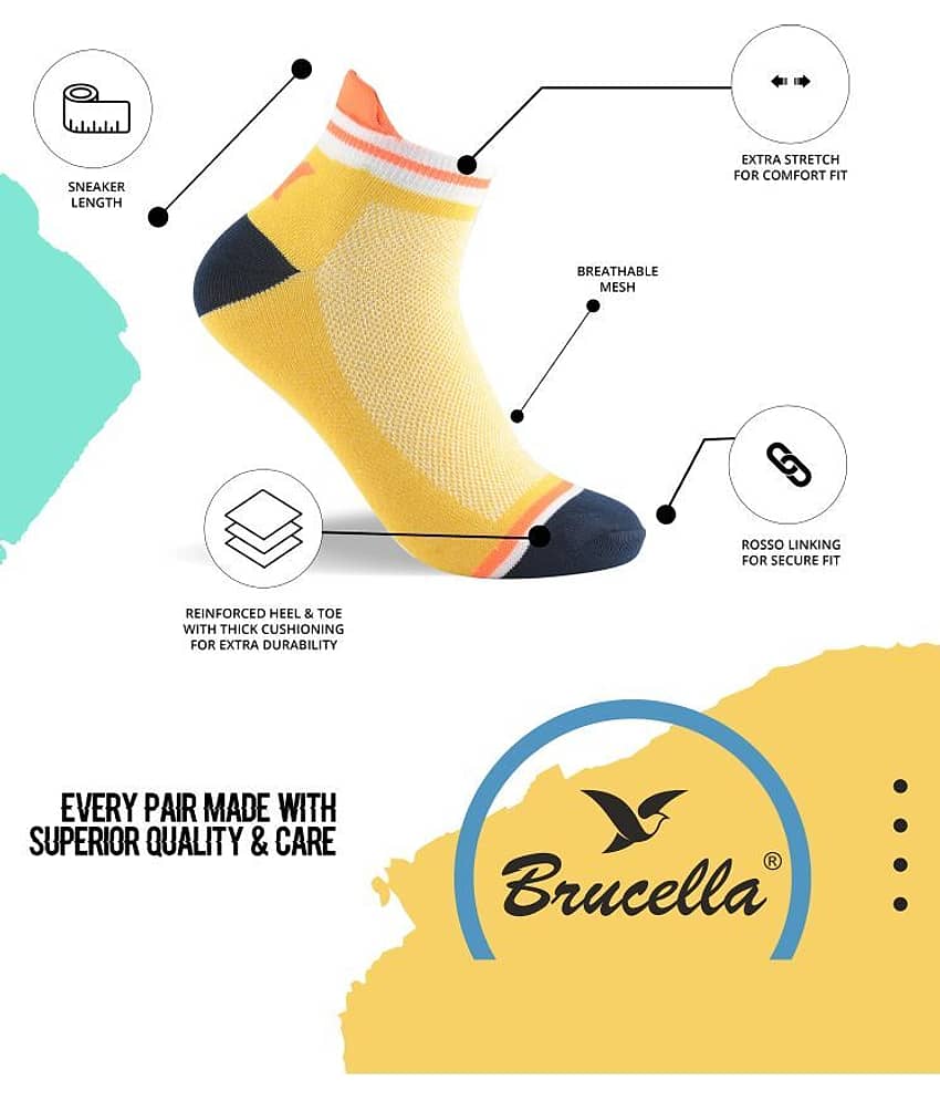 Brucella Blended Men's Self Design Multicolor Ankle Length Socks ( Pack of 5 ) view 2
