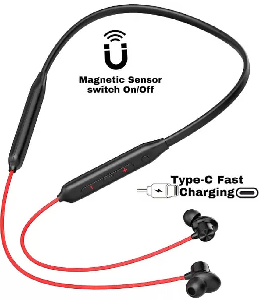 Bullet Z Red Playing,HIFI Sound,Deep Bass,Bluetooth Neckband Earphone Bluetooth Headset view 2