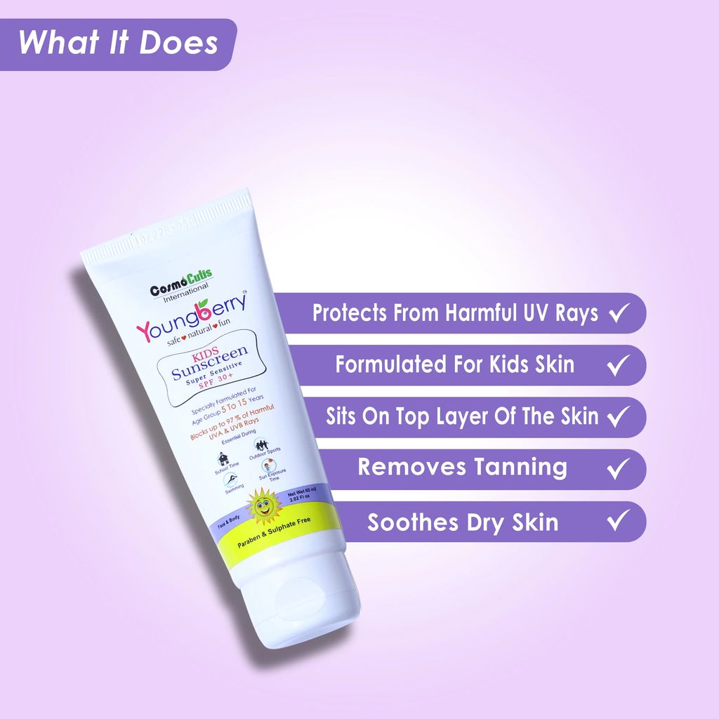 Youngberry Kids Physical Sunscreen SPF 30+ view 2