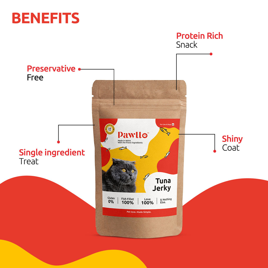 Pawllo Tuna Jerky, 100 gm view 2
