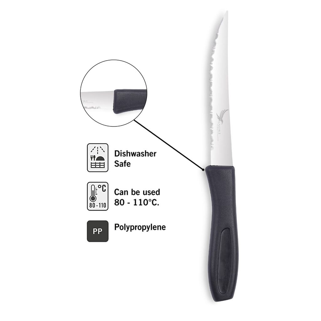 SNOKE® knife Peeler set for kitchen use , cutting and peeling vegetables and fruits , stainless steel , pack of 3 , silver color blade with strong plastic handle for better grip. view 2