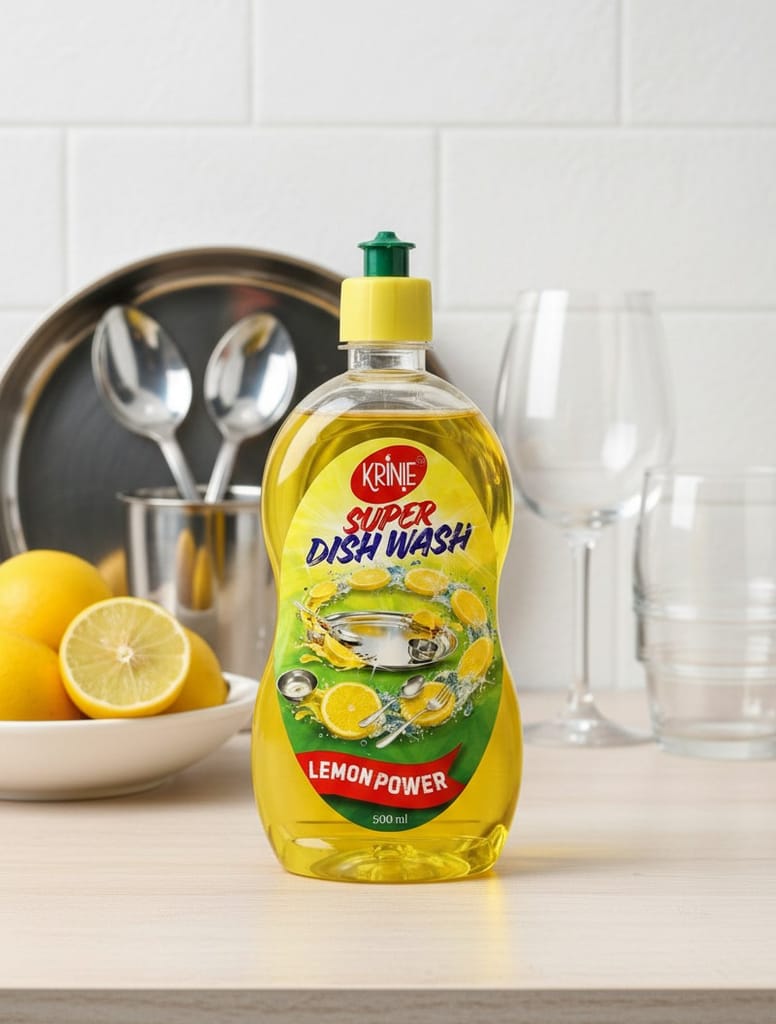 KRINIE Super Dish Wash Liquid with Lemon Power - 500 ml view 2