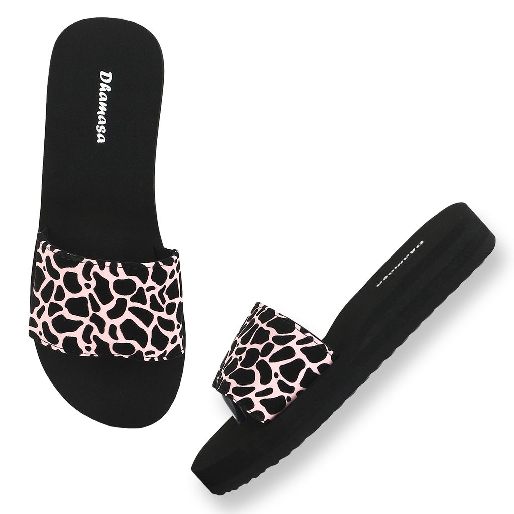 Dhamasa Stylish Cheeta design fashion casual flip flop slipper women & girls