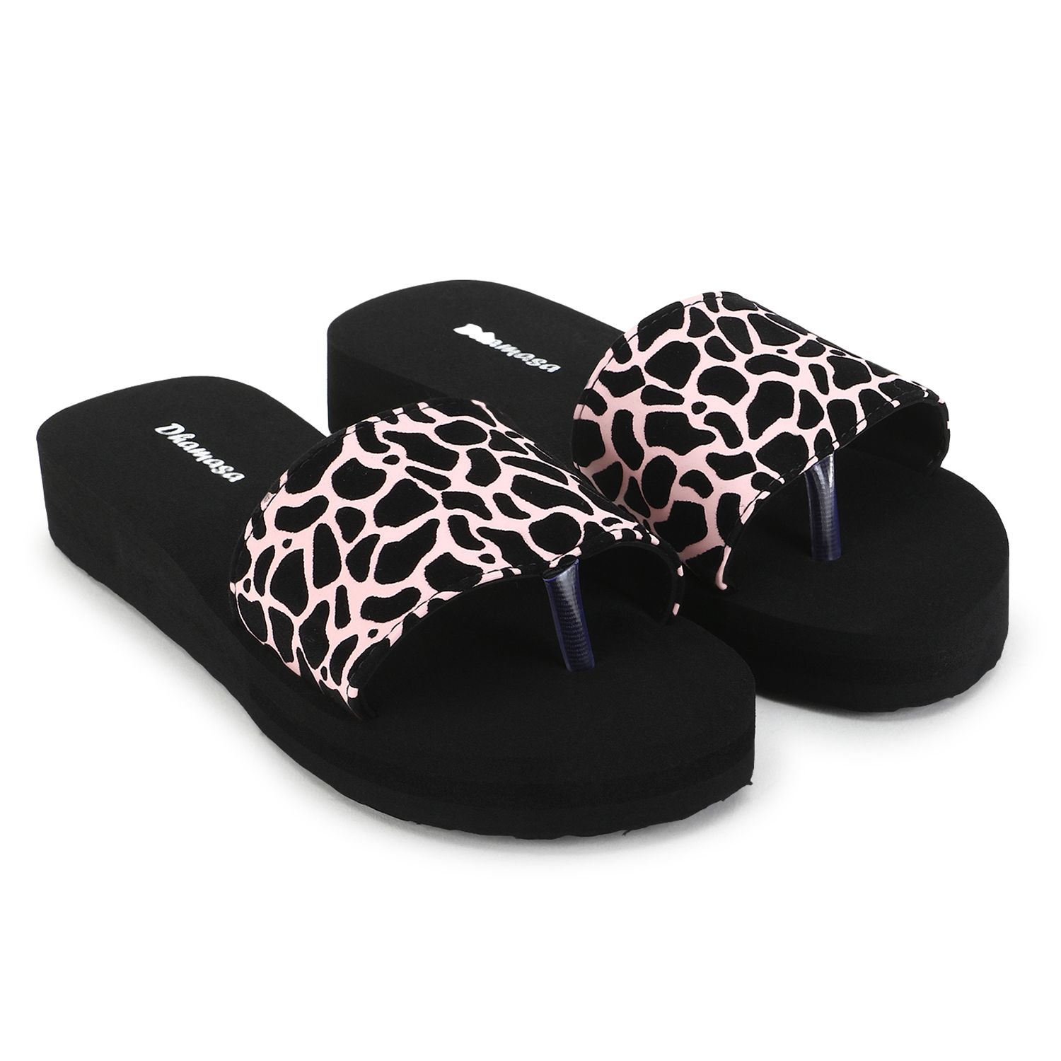 Dhamasa Stylish Cheeta design fashion casual flip flop slipper women & girls view 2