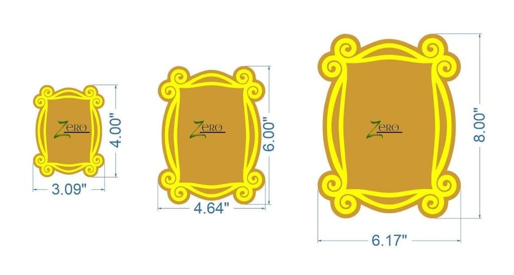 Brand Zero MDF Friends Frame Fridge Magnet Design - Select Your Size view 2